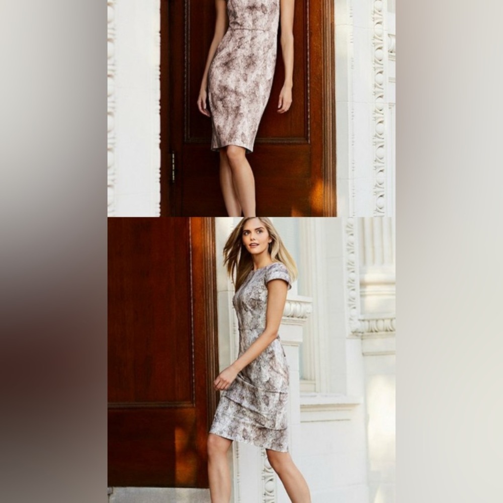 Antonio Melani Cap Sleeve Sheath Dress - Snake Skin
